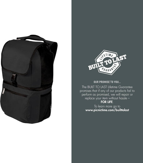 Backpack Backpack 20-Can PICNIC TIME Zuma Cooler, Modern Cooler with Capacity, Fully Insulated Hiking and Outdoor Lunch