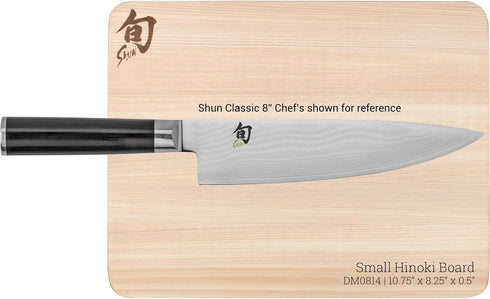Shun Cutlery Small Hinoki Cutting Board, 10.75" x 8.25" Wooden Japanese Chopping Board for Kitchen