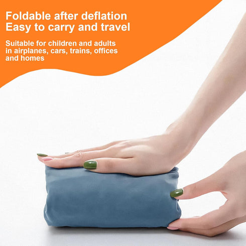 Miruchertter Inflatable Foot Rest Inflatable Travel Foot Rest Pillow Car Seat Footrest for Long Trips Inflatable Stool