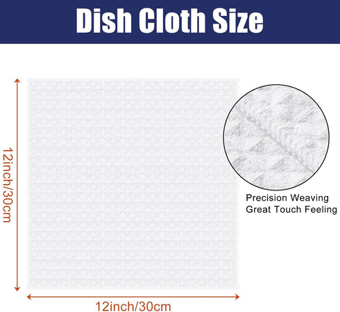12 12 Inch 8 Pack, Homaxy Microfiber Waffle Weave Kitchen Dish Cloths, x Ultra Absorbent and Solid Color Dish Towels