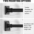 Matte Black Shower Curtain Rod, 31-55 inches Adjustable Tension Rod for Bathroom and Windows