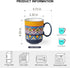 Set 6 14 oz HENXFEN LEAD Boho Ceramic Coffee Mugs of Porcelain Cups for Latte, Cappuccino, Tea & Cocoa Microwave