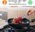 Hotec Premium Stainless Steel Locking Kitchen Tongs with Silicone Tips, Set of 3 - 7", 9", and 12"