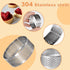 10 Pcs 2.37 Inch 304 Stainless Steel Tart Ring, Heat-Resistant Perforated Baking Tools