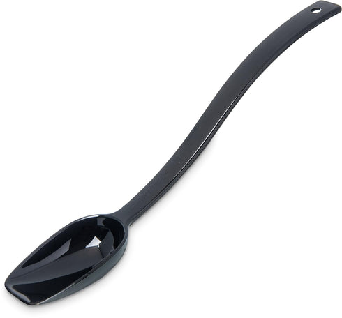 Carlisle FoodService Products Plastic Solid Spoon, Black, 10 Inches, Pack of 12