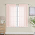 OWENIE Furman Sheer Curtains Set, 2 Panels 45 Inch Length for Living Room Bedroom, 42Wx45L inch