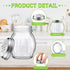 24 6 Hotop Pcs Cheese Parmesan Shaker with Perforated Top, Ounce Glass Spices Shaker with Slotted Stainless Steel Top