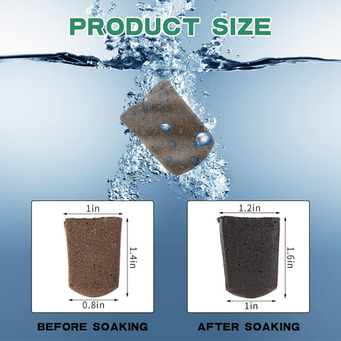 (50 Amyhill Hydroponic Sponges Grow Starter Pods Organic Growth Sponge Starter Plugs for Plant Cloning Growing Pcs)