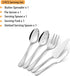 Serving Utensils, HaWare Stainless Steel Silverware Serving Set 5 Pieces, Pearled Edge Hostess Serving Set for Buffet Party Kitchen Restaurant, Mirror Finished & Dishwasher Safe by HaWare
