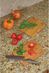 Lipper International Bamboo Wood Thin Cutting Boards Set of 2, 6" x 8" x 0.25", Oval Hole in Corner