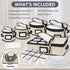BALEINE China Storage Containers, Sturdy Quilted Wine Glass Storage, Plate Organizer with Carry Handles, Moving Boxes
