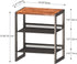 CHEMPFR 3-Tier Entryway/Closet/Dorm 16.5x11.8x19.8 Inches Narrow Shoe Rack, Slim Space-Saving Shelf with Decorative