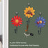 Notakia Creative Daisy Resin Wall Hooks, Hand-Painted Flower Iron Hook, Set of 4 Home Decoration