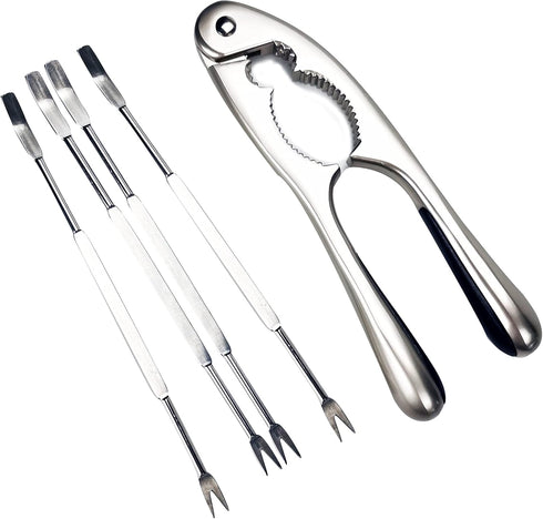 Qidol Stainless Steel Nuts Cracker Seafood Nutcracker Tool, Walnut Pecan Shellfish Crab Claw