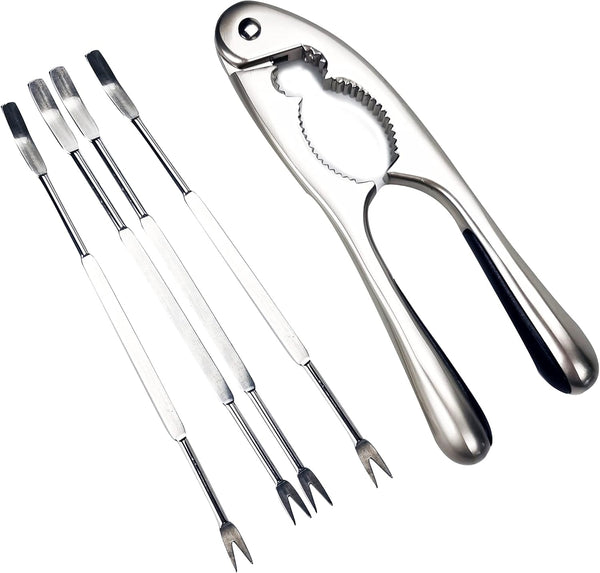 Qidol Stainless Steel Nuts Cracker Seafood Nutcracker Tool, Walnut Pecan Shellfish Crab Claw
