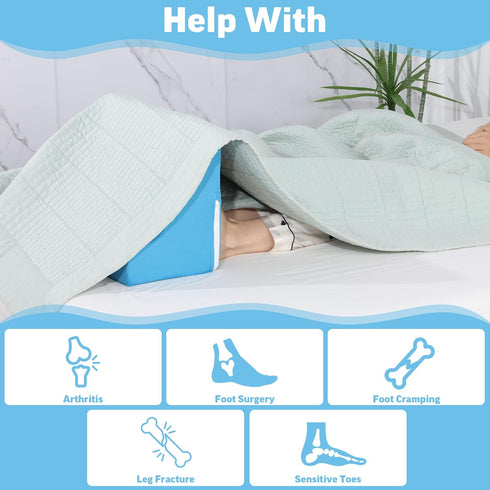 ROYALAY Blanket Lifters for Foot of Bed, Foot Tent Blanket Support Holder for Surgery Recovery, Foot Block Pillow