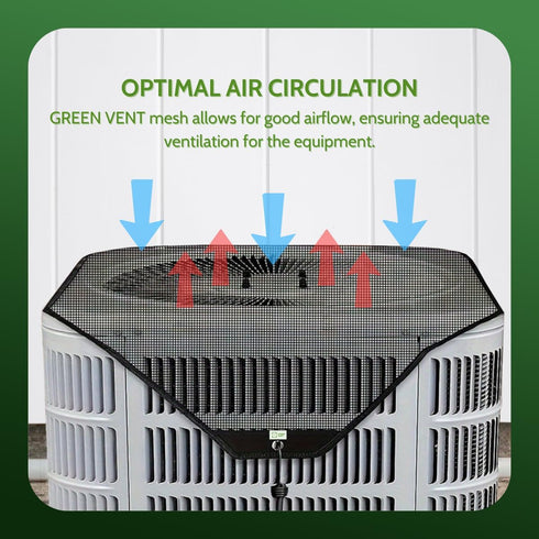 Universal Air Conditioner Cover 36x36, Outside Unit Shade, Heat Pump Mesh Protector, Round Compressor Defender