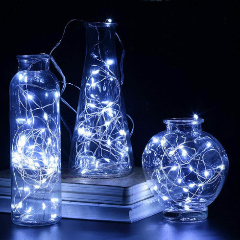 24 Pack 6.6ft 20 LED Mini String Lights - Silver Wire Starry Lights for DIY Wedding, Party, Festival, Halloween