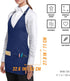 Under NY Sky V Neck Short Apron - Unisex Bib, Tuxedo Style - Lightweight, Front Slit, Hip Pockets - Adjustable