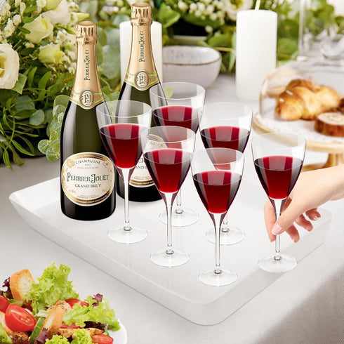 WOWBOX 3 pcs Serving Tray for Entertaining, Reusable Plastic Platters for Fruit, Cookies, Snacks, Kitchen & Parties