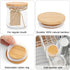 Set 12 Pack Oui Yogurt Lids - Bamboo & Wooden, Silicone Sealed, with Glass Storage Lids