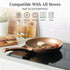 Innwewell Non Stick Frying Pan, Granite Stone Skillet, Safe & No Toxic Cooking Pan, 8inch, Gold