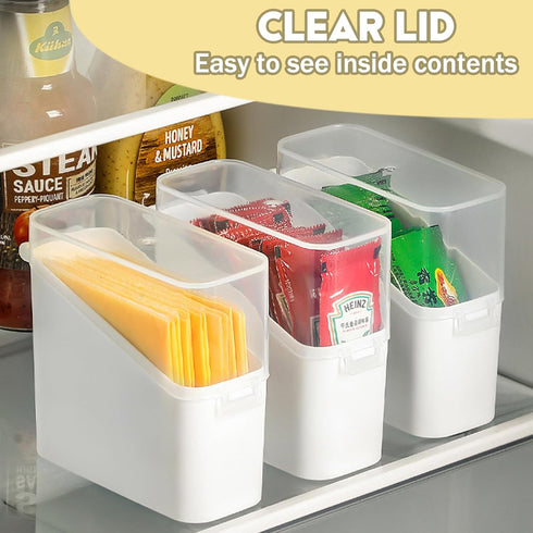 PARBEE Sliced Cheese Container for Fridge, 2 Pack Cheese Slice Storage Airtight Clear Deli Cheese Slices Holder to Keep Cheese Fresh Longer