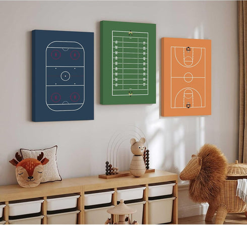 SYYANKK 16x24x3 Inch Boys Sports Wall Art Decor Nursery Kids Canvas Art Children Toddler Wall Art Basketball Boys Room