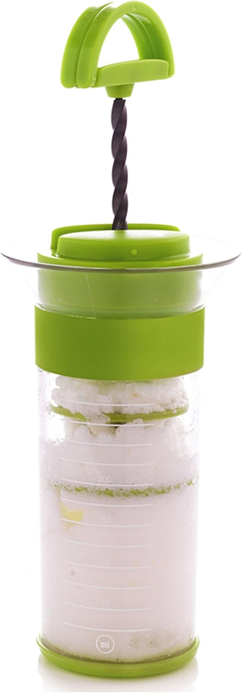 Mastrad Qwik Wisk - Universal Mixer with Non-Slip Silicone Grip for Marinades, Salad Dressings, and More