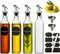 WERTIOO Olive Oil Dispenser Bottle,4Pack 17 OZ Glass Oil Dispenser for Kitchen