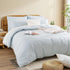 Set 100% 2 Set NEXHOME PRO Duvet Cover Twin Size Linen Look Textured Organic Natural Washed Cotton Duvet Cover Pieces