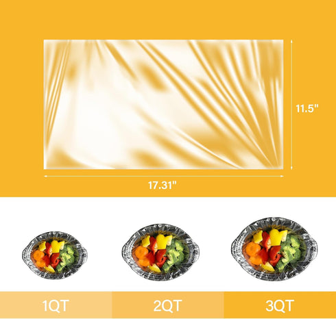 Sunvivi Slow Cooker Liners - Disposable Cooking Bags for 1QT to 4QT Pots, 10 Count