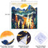 SENYYI Mountain Tapestry Wall Hanging, 59.1 x 59.1 inches, Forest Trees Art Tapestry, Sunset Landscape Home Decor