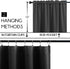 KOUFALL Basement Window Curtains, 18 Inch Length Small Blackout Mini Blinds for Transom Windows, Charcoal Dark Grey