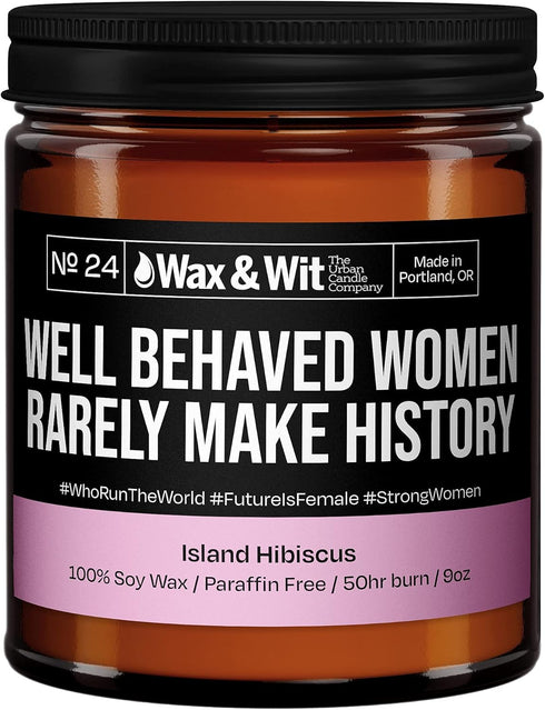 Wax & Wit Funny Soy Candle Gift for Women, Humorous Aromatherapy Candle, Ideal for Housewarming, Birthday – Island