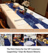 ShiDianYi Navy Blue Sequin Table Runner, 12''x72'', Sparkly Metallic Runner for Wedding, Bridal Shower, Dinner Party