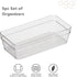 Oggi Set of 5 Clear Drawer Organizers - (1) 3x6.25, (2) 3x9.5, (2) 3x12.5 - Ideal for Organizing Kitchen Drawers, Office, Desk, Silverware, Kitchen Utensils, Cosmetics and Bathrooms