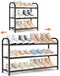 Expandable Shoe Rack for Closet, 18"-32" Metal Shoe Rack for Entryway 3-Tier