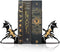 Nichake Metal Dragon Bookends Stoppers Holder Stand for Desk Shelf Cool Dragon Bookends