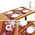 Christmas Red Plaid Snowflake Placemats, Set of 6, Heat-Resistant, Washable Table Mats for Kitchen Dining Decoration