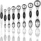 Magnetic Measuring Spoons Set of 8 with Leveler, Stainless Steel Metal Measuring Spoon for Dry and Liquid Ingredients