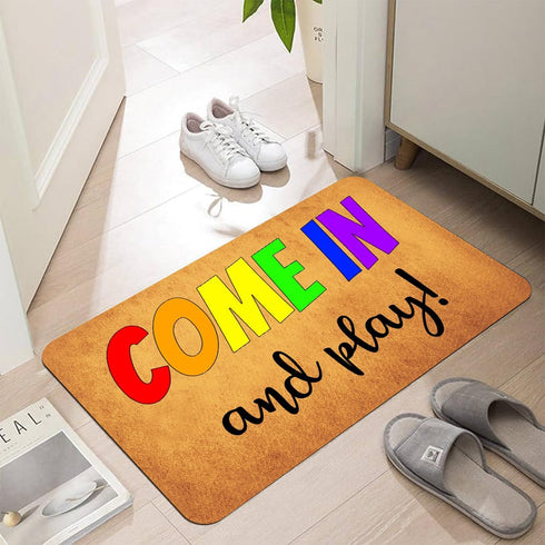 MELODADDY 30"(L) 18"(W) Funny Welcome Doormat Front Porch Decor Rugs with Rubber Back x Personalized Mat for Entrance
