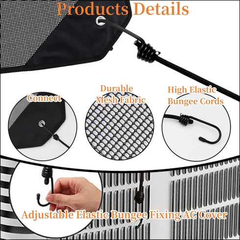 Central Air Conditioner Cover for Outside Units, Durable Leaf Guard Mesh AC Cover (40" x 40")