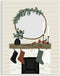 Stupell Industries Festive Holiday Stocking Fireplace Wall Plaque, 13 x 19, Designed by Jess Bruggink, Beige