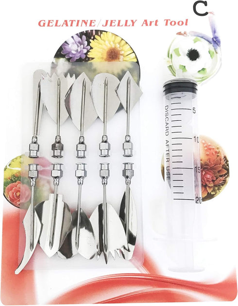 3D 60 Nozzles Woohome Art Cake Tools, Gelatin Jelly Tools Includes PCS Gelatin Tools and Making Pudding Pastry for Cake