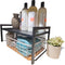 Expandable Kitchen Counter Shelf Organizer 16~26", 10.6" Deep 33LBS Sink Shelf Riser for Pantry Cabinet