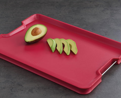 Joseph Joseph Cut&Carve Plus Multi-Function Cutting Board, X-Large, Red