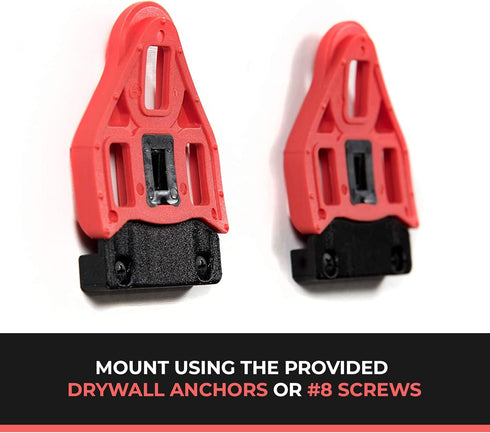 Spartan Mounts Compatible with Peloton and Delta Spin Bike Shoes | Workout Gear Bike Shoe Storage and Wall Display, Low