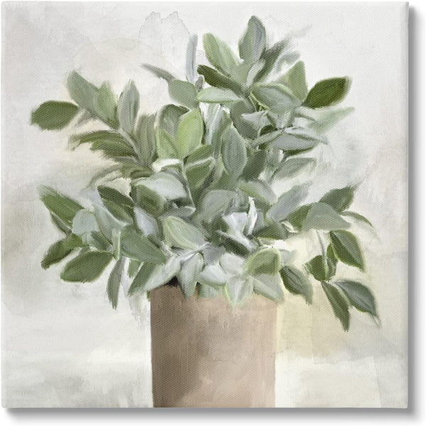 Stupell Industries Lush Green House Plant Leaves Detailed Painting Canvas Wall Art, Design by Kim Allen