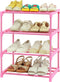 HITHIM 4-Tier Free Standing Shoe Racks for 6-8 Pairs Shoe Storage,Kids Shoe